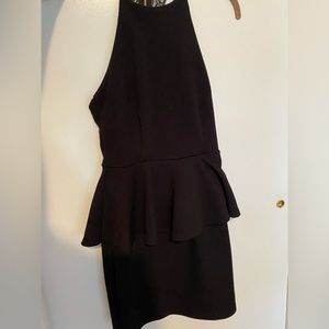 Black Peplum Lace Back Mini Dress Size Small Formal